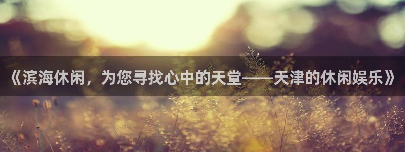 伟德国际19464平台注册：《滨海休闲，为您寻找心中的天堂——天津的休闲娱乐》